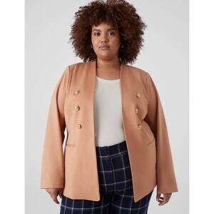 Lane Bryant Ponte Bryant Collarless Blazer NWT Tan Beige Women’s plus size 22